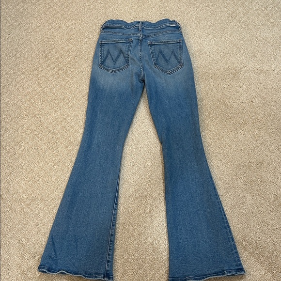 Women's Blue Flared Jeans - Picture 4 of 14